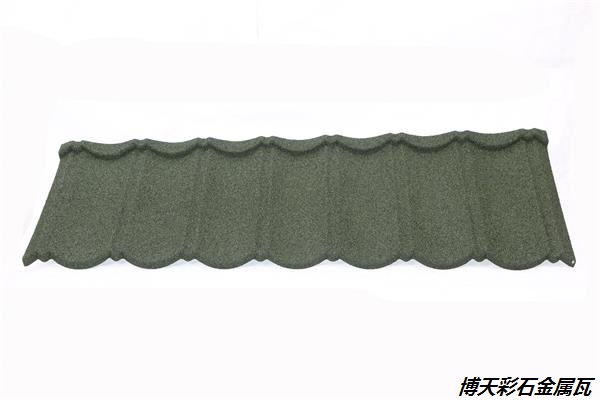 圆弧瓦图片和彩石金属瓦细节图