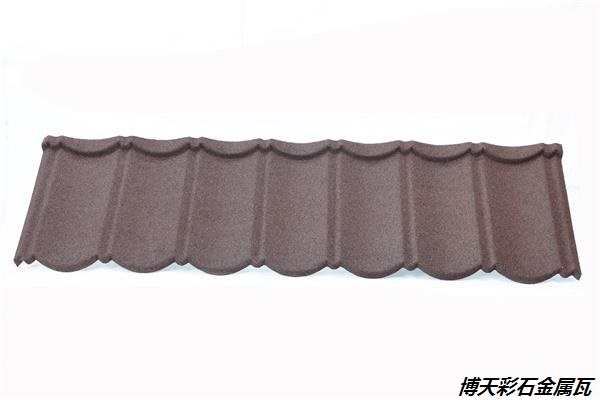 圆弧瓦图片和彩石金属瓦细节图