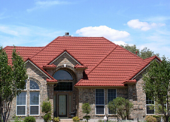 博天彩石金属瓦屋面 博天彩石金属瓦屋面